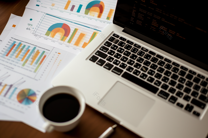 办公用计算机和报表统计数据,高清,摄影图,摄影图片,图片大全,摄影图免费下载